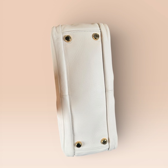 Marc Jacobs Blake Satchel White Leather Gold Tone Hardware - Picture 5 of 15